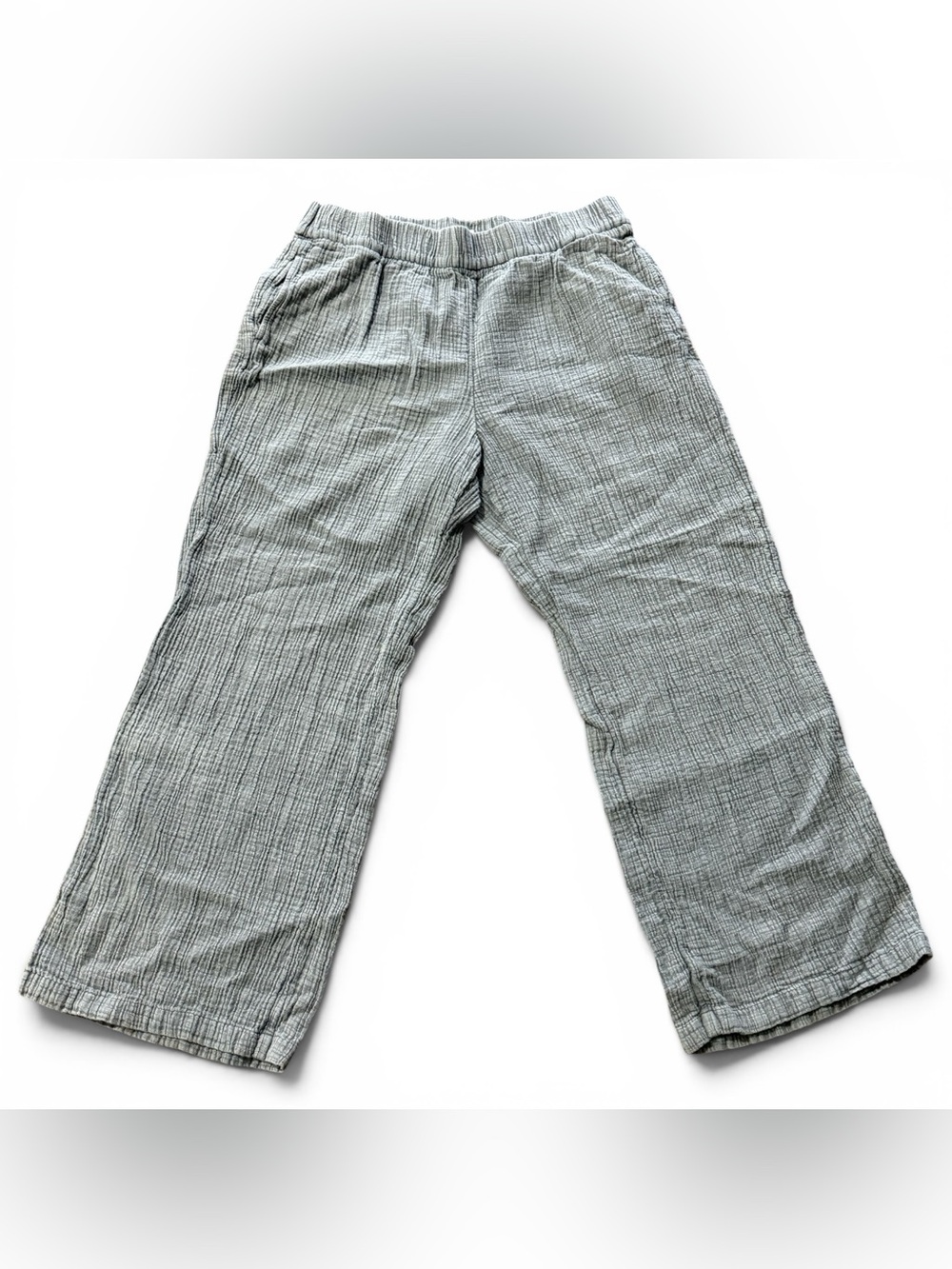 Wonderly Women’s High Elastic Waist Gauze Pants 100% Cotton Gray XL